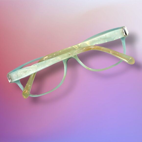 Tiffany Co 1837 Eyeglass Frames Black Aqua Made in Italy w Case Authentic RX TCO main image 15